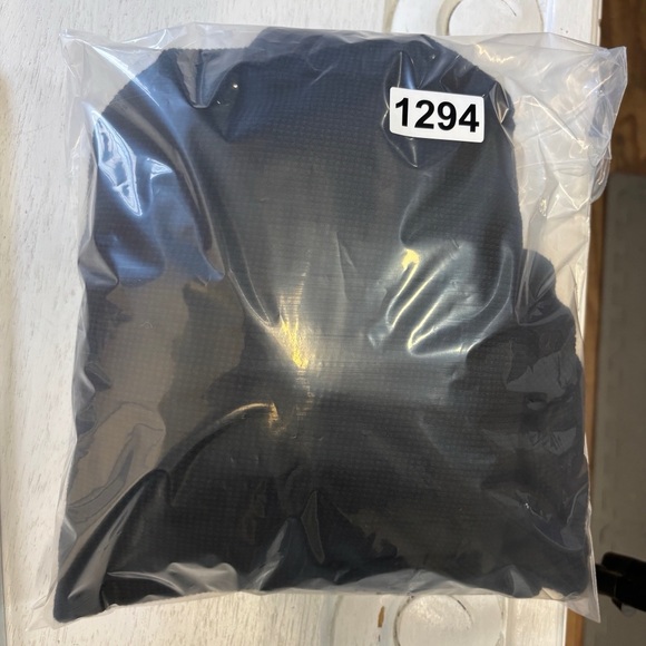 allen allend waterfall cardigan hooded L black waffle sweater - Picture 6 of 6